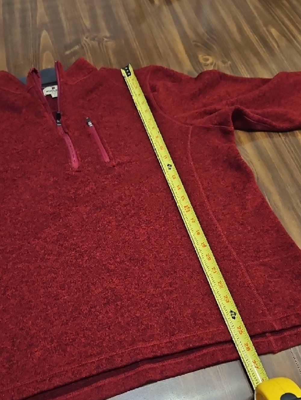 Woolrich Men's Red Half-Zip Fleece Pullover - Picture 3 of 8